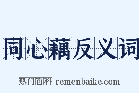 同心藕反义词是什么意思的图片